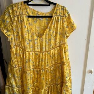 Urban Outfitters Yellow Babydoll dress